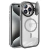 Apple İphone 15 Pro Kılıf Teleskop Lens Magsafe Silikon Kapak - Titan Gri
