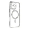 Apple İphone 16 Pro Kılıf Joke Simli Magneticsafe Kılıf - Gümüş