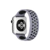 Apple Watch 38mm Ayarlı Delikli Silikon Kordon (saat Değildir) - Gri-siyah