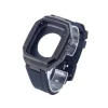 Apple Watch 45mm Kr402 Metal Kasa Silikon Kordon (saat Değildir) - Siyah