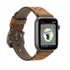 Apple Watch Uyumlu Deri Kordon Vigo 42-44-45mm G19 Taba