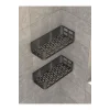 Banyo Duş Rafı 2li Yapışkanlı ve Deliksiz Duş Organizer Suya Dayanıklı Siyah Raf
