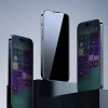 Baseus Crystal iPhone 15 Plus Privacy Full Koruma Tempered Cam Ekran Koruyucu-(5775)