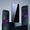Baseus Crystal iPhone 15 Privacy Full Koruma Tempered Cam Ekran Koruyucu-(5775)