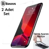 Baseus İPhone 11 Pro- X-XS 0.3mm Ful Tempered Cam Ekran Koruyucu 2 Adet Set-(5775)