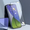 Baseus İPhone 12 Mini 5.4 0.3MM Full Anti Blue Light Tempered Cam Ekran Koruyucu 2Adet Set-(5775)