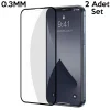 Baseus İPhone 12 Pro Max 6.7  0.3MM 3D Full Tempered Cam Ekran Koruyucu 2Adet Set-(5775)