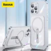 Baseus iPhone 13 Pro Max 6.7 Manyetik Magsafe Standlı Silikon Kılıf-(5775)