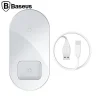Baseus Simple 2in1 Kablosuz Wireless Şarj 18W iPhones+iPods-(5775)