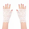 Beyaz Dantel Parmaksız Kısa Eldiven