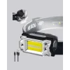 Beyaz Led Işık Sensörlü Kafa Lambası Lityum Batarya Led El Fenerli Şarjlı