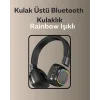 Bluetooth 5.3 Rainbow Işıklı Kulak Üstü Kablosuz Kulaklık