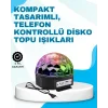Bluetooth Bağlantılı Renkli Masaüstü Disko Topu Işık Gösterisi