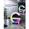 Bluetooth Hoparlör 15W Kablosuz Hızlı Şarj LED Gece Lambası