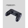 Bluetooth Kablosuz PS4 Gamepad Çift Motorlu Siyah Controller