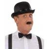 Charlie Chaplin Stil Yetişkin Şapkası – Siyah Melon Parti Şapkası