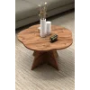 Çiçek Orta Sehpa Kahverengi 70 cm