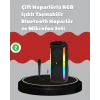 Çift 4 inç Hoparlörlü RGB Işıklı Bluetooth Ses Sistemi