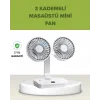 Çift Kafalı Masaüstü ve Duvar Tipi Sessiz USB Şarjlı Fan