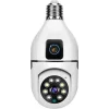 Çift Lensli Duy Girişli Kablosuz Ampul Kamera