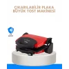 Çıkarılabilir Plakalı 2000W Tost Makinesi – Termostatlı, Kolay Temizlenir