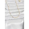 CM 14K Gold Renk Bar Zincir Model 60 cm Kadın Kolye