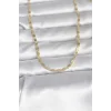 CM 14K Gold Renk Çizgi Lazer Model 60 cm Kadın Kolye