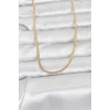 CM 14K Gold Renk Dolgun Zincir Model 60 cm Kadın Kolye