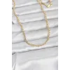 CM 14K Gold Renk Halka Zincir Model 60 cm Kadın Kolye