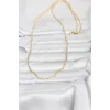 CM 14K Gold Renk Top Zincirli Model 60 cm Kadın Kolye