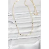 CM 14K Gold Renk Yassı Gemici Zincir Model 60 cm Kadın Kolye