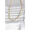 CM 14K Gold Renk Yassı Yılan Zincir Model 45 cm Kadın Kolye