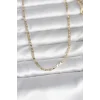 CM 14K Gold Renk Yassı Zincir Model 60 cm Kadın Kolye