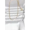 CM 14K Gold Renk Yassı Zincir Model 60 cm Kadın Kolye