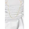 CM 14K Gold Renk Yassı Zincir Model 60 cm Kadın Kolye