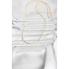 CM 14K Gold Renk Yassı Zincir Model 60 cm Kadın Kolye