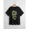 Çocuk Unisex Baskılı T-Shirt - Siyah