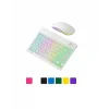 Çoklu Cihaz Uyumlu Kablosuz Klavye Mouse Seti Aydınlatmalı