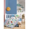Cotton Box Flanel Bebek Nevresim Takımı Dino Mavi