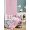 Cotton Box Flanel Bebek Nevresim Takımı Unicorn Pembe