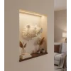 Dekoratif Beyaz Ayı Duvar Heykeli Asılabilir Hediyelik 25x19 cm