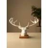 Dekoratif Geyik Başı Heykel 25 cm Modern Minimal Tasarım