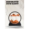 Dekoratif Kum Sulu Kum Saati Yuvarlak Şık Kum Tablosu Kum Saati Şeklinde Kum Tablo