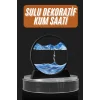 Dekoratif Sulu Kum Saati Ofis Masa Üstü Ev Yuvarlak Kum Saati