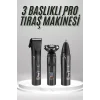 Dijital Göstergeli 3 Başlıklı Tıraş Makinesi Islak Kuru Lazer Öncesi Günlük