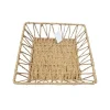 Doğal Örgü Kare Sepet
