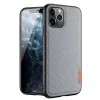 Dux Ducis Fino Serisi iPhone 11 Pro Max Kılıf Premium Dokuma Silikon Kılıf-(5775)