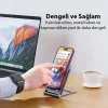 Dux Ducis Z-Shape Alüminyum Alaşımlı Katlanır Telefon Standı-(5775)