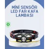 El Sensörlü LED Far Suya Dayanıklı Şarjlı Kafa Lambası