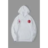 Erkek 10 Kasıma Özel 3 İplik Kapüşonlu Baskılı SweatShirt Hoodie - Beyaz